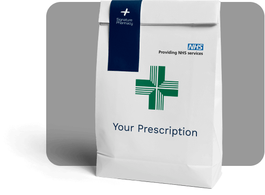 prescription bag with signature pharmacy sticker mob